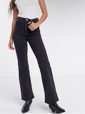 Levi’s Ribcage Bootcut Jeans Black/Grey Size 26 High Rise